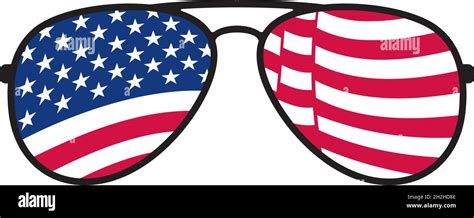 aviator sunglasses and usa flag vector illustration stock vector image and art alamy