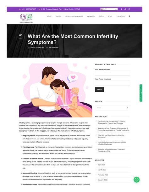 What Are The Most Common Infertility Symptoms By Sci Ivf Hospital Issuu