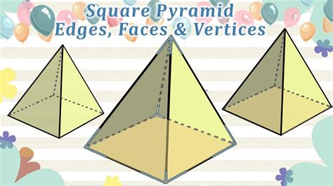 Square Pyramid Faces Edges Vertices Corners Youtube