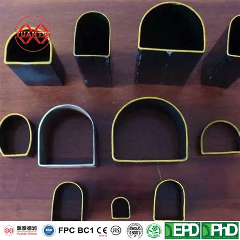 Steel D Shape Piped Shaped Tube Sizes For Handrails Yuantai