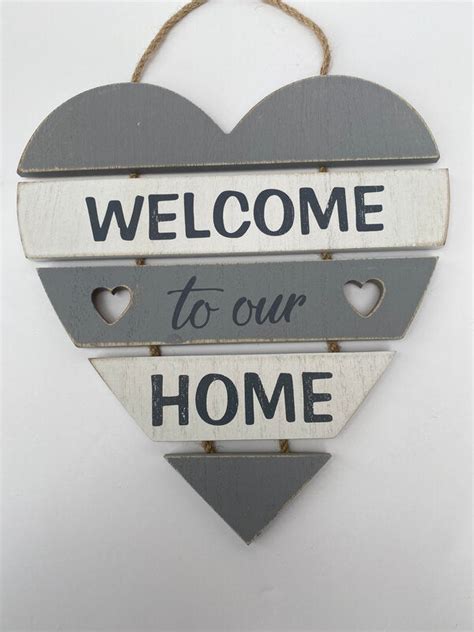 Welcome To Our Home Slatted Sign Beau And Brooke