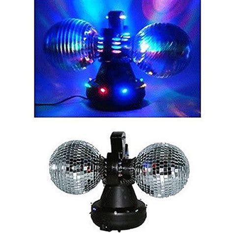 Lightahead 4″ Twin Mirror Ball Multiple Changing Led Bulbsrotating