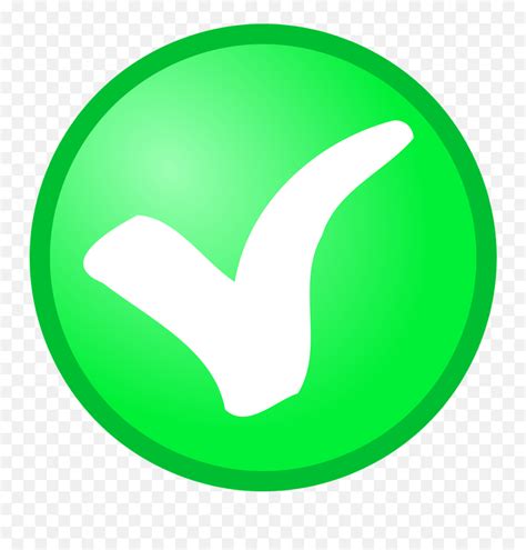 Check Circle Green Checkmark Confirm Ok Clipart Emojicheck Mark