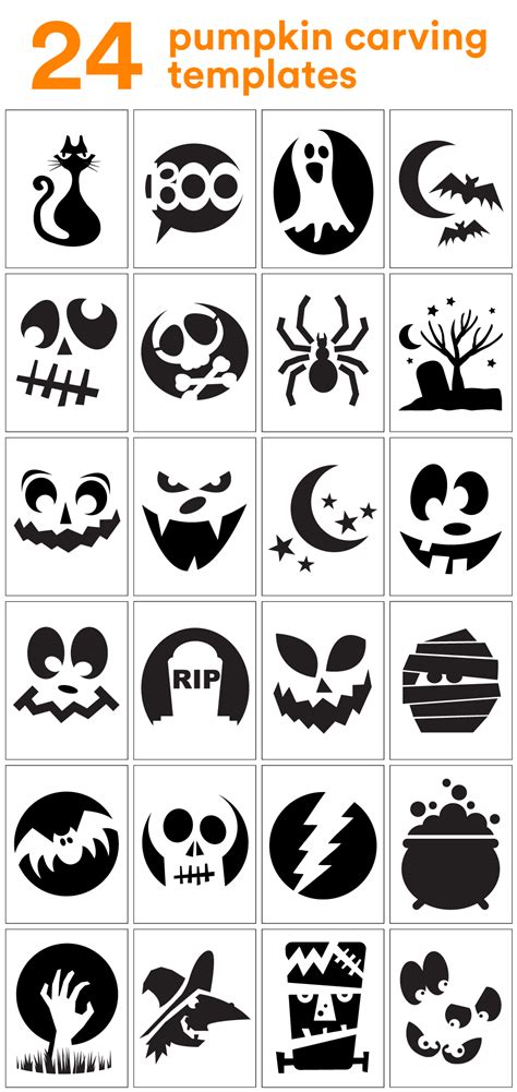 Download These Free Pumpkin Carving Stencils To Print And Apply To Your