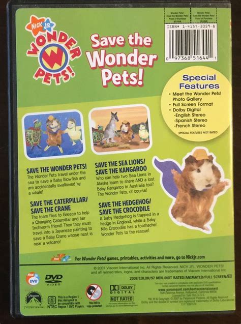 Wonder Pets Save The Wonder Pets Dvd Nick Jr Children Tv Animated