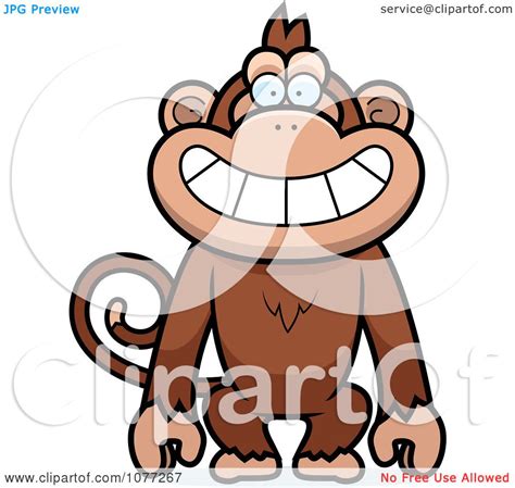 Clipart Smiling Monkey Royalty Free Vector Illustration By Cory