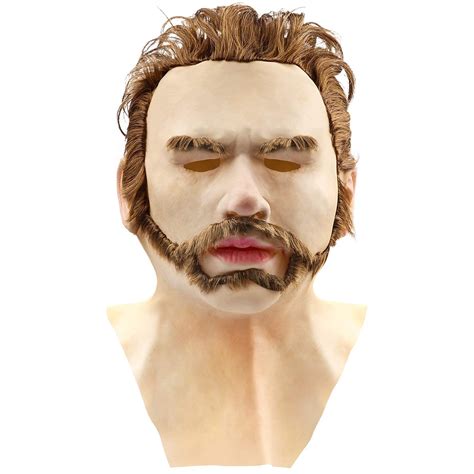 Buy Halloween Funny Realistic Young Man Latex Party With Realistic Human Face Full Head Cover