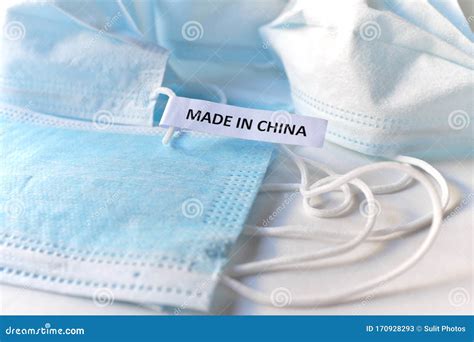 Surgical Face Masks With Made In China Tag Wuhan Novel Coronavirus