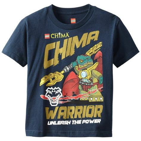 Lego Lego Boys Top Tee Shirt Graphic Chima Warrior Sz 5 6 Blue