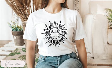 Sun Moon Shirt Celestial Tee Mystical Sun The Sun And The Etsy