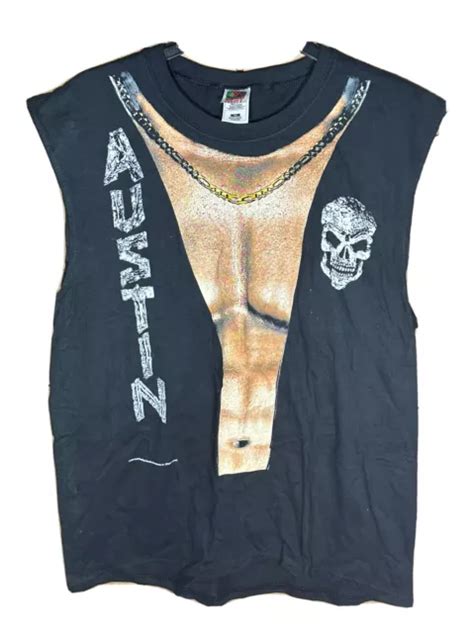 VINTAGE WWF 1999 Stone Cold Steve Austin Tank Top Costume Shirt Rare