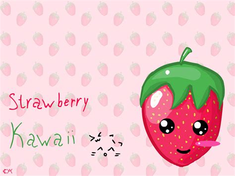 42 Kawaii Strawberry Wallpaper Wallpapersafari
