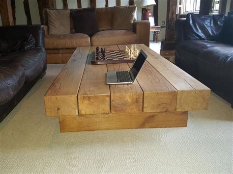 Rustic Coffee Table From Abacus Tables Arabica 2m X 11m Oak Beam