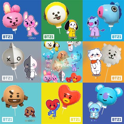 Bts Bt21 Balloon Hobbies And Toys Memorabilia And Collectibles K Wave