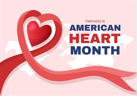 Premium Vector February Is American Heart Month With A Pulse For