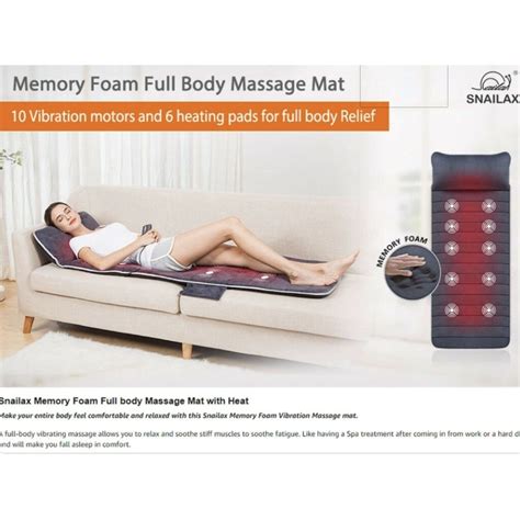 snailax sl 363m memory foam full body vibration massage mat 2 yrs local warranty snailax