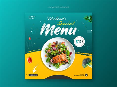 Food Social Media Promotion And Instagram Banner Post Design Uplabs
