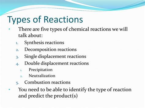 For example, we use electroplating what is single displacement reaction? PPT - Chemical Reactions PowerPoint Presentation - ID:4101110