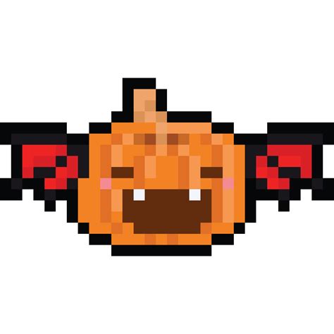 Pixel Art Halloween Dracula Pumpkin Head Character 28652025 Png
