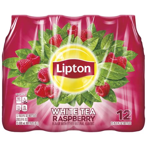 12 Bottles Lipton Iced Tea Raspberry White Tea 169 Fl Oz