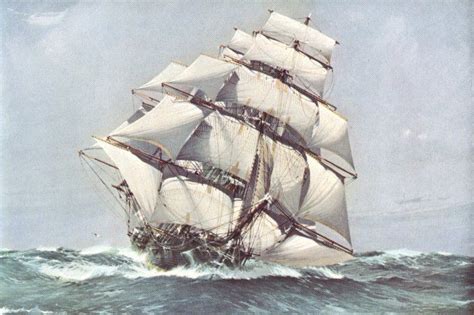 Flying Cloud 1851 American Built Clipper Ship Yachtboat Old Sailing
