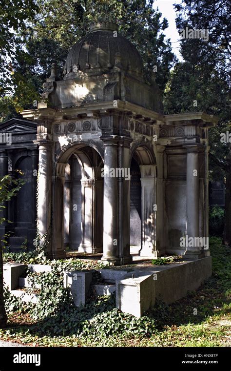 Tomb With Columns And Dome On Jewish Part Of Central Cemetery Austria