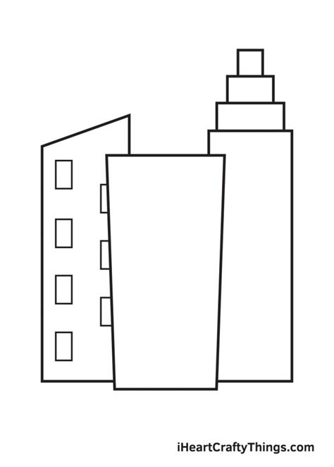 Buildings Drawing How To Draw Buildings Step By Step