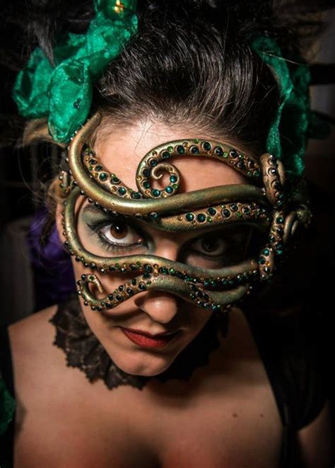 Jewelled Octopus Custom Masquerade Mask Made To Order By
