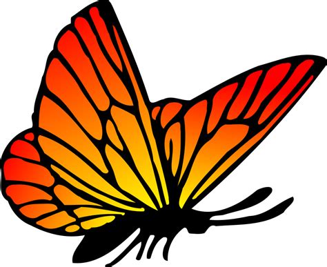 Onlinelabels Clip Art Butterfly 16 Colour