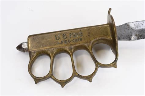 Sold Price Original Wwi Us Model 1918 Trench Knuckle Knife January 6