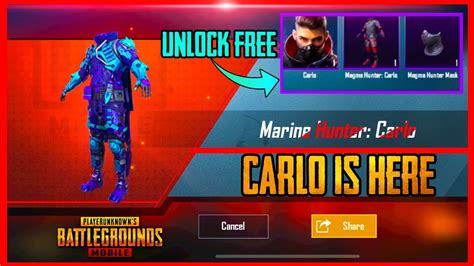 Carlo Crate Opening Unlock Carlo Character For Free Pubg Mobile