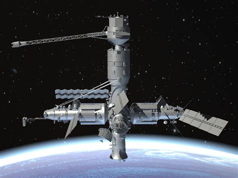 Mir Space Station Complex 3d Model By Squir