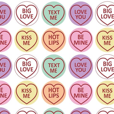 Candy Hearts Clip Art Images 6 Love Heart Sweets With Text Etsy In