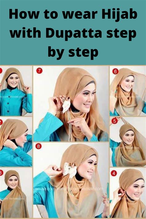 Girl With Step By Step Hijab With Dupatta Hijab Turban Style Hijab Scarf Hijab Outfit