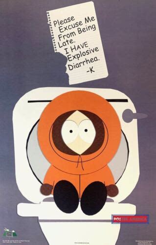 South Park Kenny Explosive Diarrhea 1997 Vintage Poster 22 X 34 Ebay