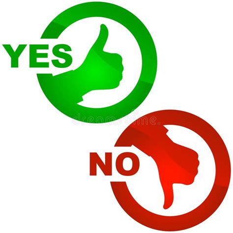Yes And No Icon Stock Vector Illustration Of Proceed 11348636