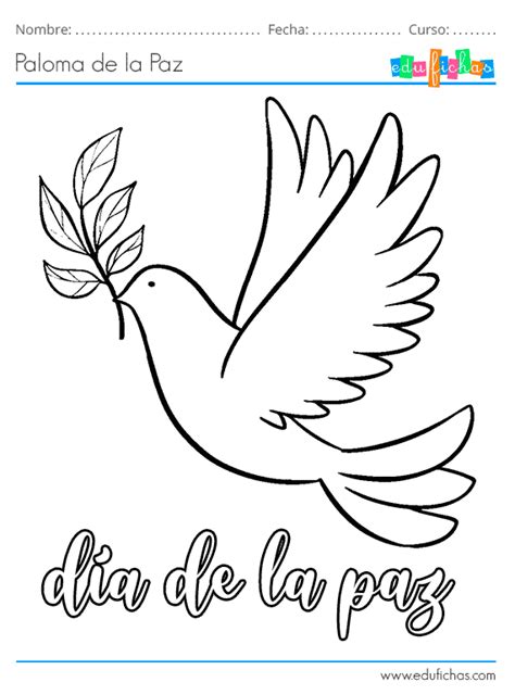 Dibujos De La Paloma De La Paz Dibujos Para Imprimir Y Colorear GRATIS