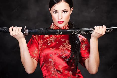 woman and katanasword culture katana ancient photo background and picture for free download