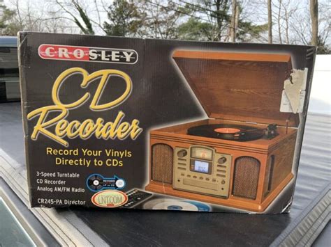 Crosley Cr2405c Director Cd Recorder Turntable Paprika Cassette