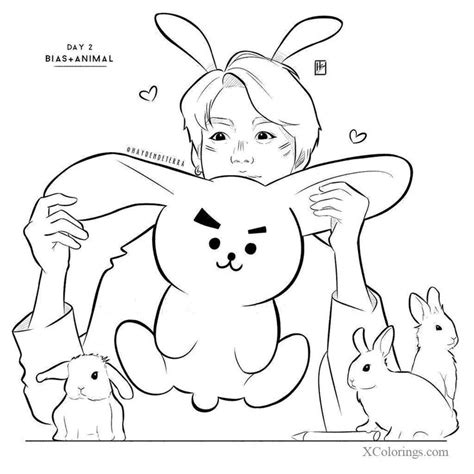 Bt21 Coloring Pages Outline In 2021 Coloring Pages