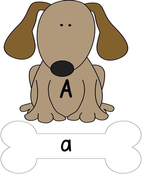 Give A Dog A Bone Alphabet Uppercase And Lowercase Matching A To Z