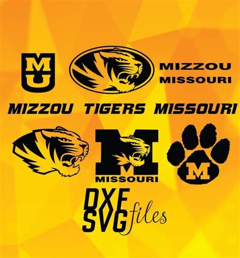 15 Missouri Mizzou Tigers Logos In Dxf Png And Svg Files By Dxfsvg