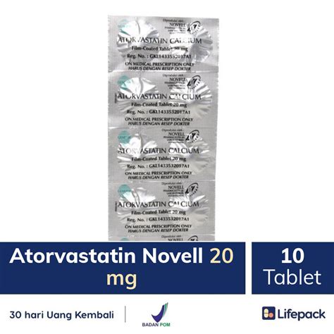 Obat Atorvastatin Novell 20mg Tab 30s Manfaat Dosis Dan Efek Samping