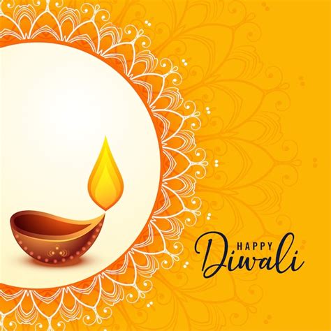 Free Vector Happy Diwali Greeting Banner Beautiful Design
