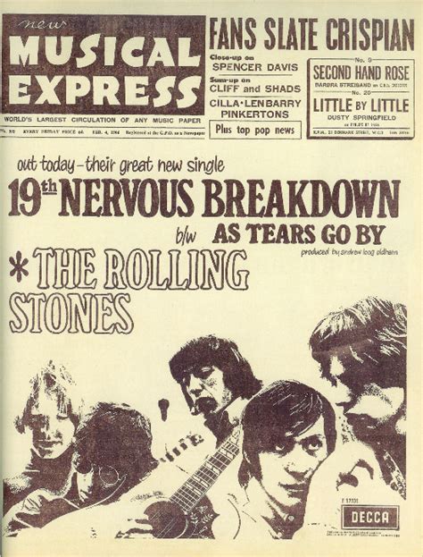 The Rolling Stones 19th Nervous Breakdown Lyrics Genius Lyrics