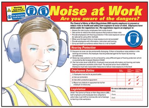 Safety Posters Noise At Work Seton Australia