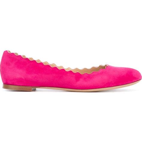 chloé lauren ballerinas 361 liked on polyvore featuring shoes flats pink leather sole