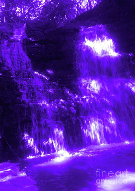 Waterfall Gully Closeup In Purple Photograph By By Divine Light Pixels