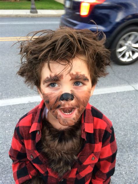 The kim six fix halloween/costumes (not generic fall) Werewolf makeup … (With images) | Werewolf costume, Halloween boys, Werewolf costume kids