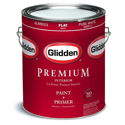 This product is a shade or two greyer than the glidden interior paint. Glidden Premium 1 gal. Pure White Flat Interior Paint ...